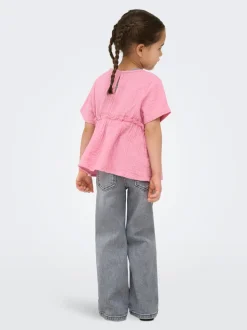 KMGJUICY Średnia talia Krój wide leg Jeans