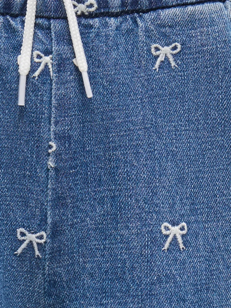 KMGPIERCE Szeroki krój - przycięty Do kostek Jeans