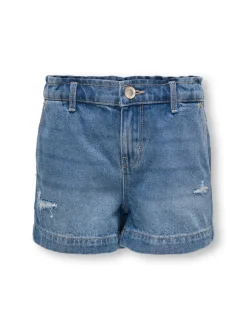 KOGCOMET Średnia talia Krój wide leg Jeansowe szorty