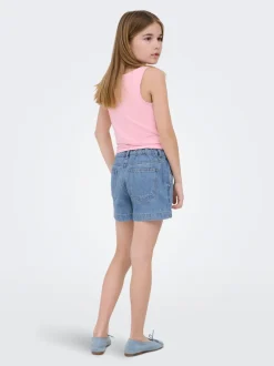 KOGCOMET Średnia talia Krój wide leg Jeansowe szorty