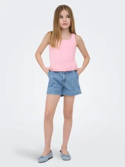KOGCOMET Średnia talia Krój wide leg Jeansowe szorty