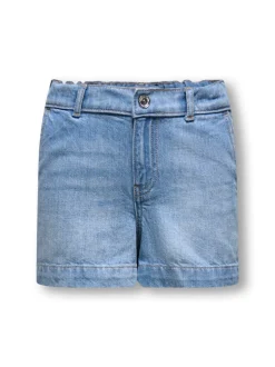 KOGCOMET Średnia talia Krój wide leg Jeansowe szorty