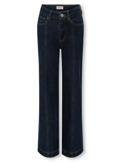 KOGHOPE Wysoka talia Krój wide leg Do kostek Jeans