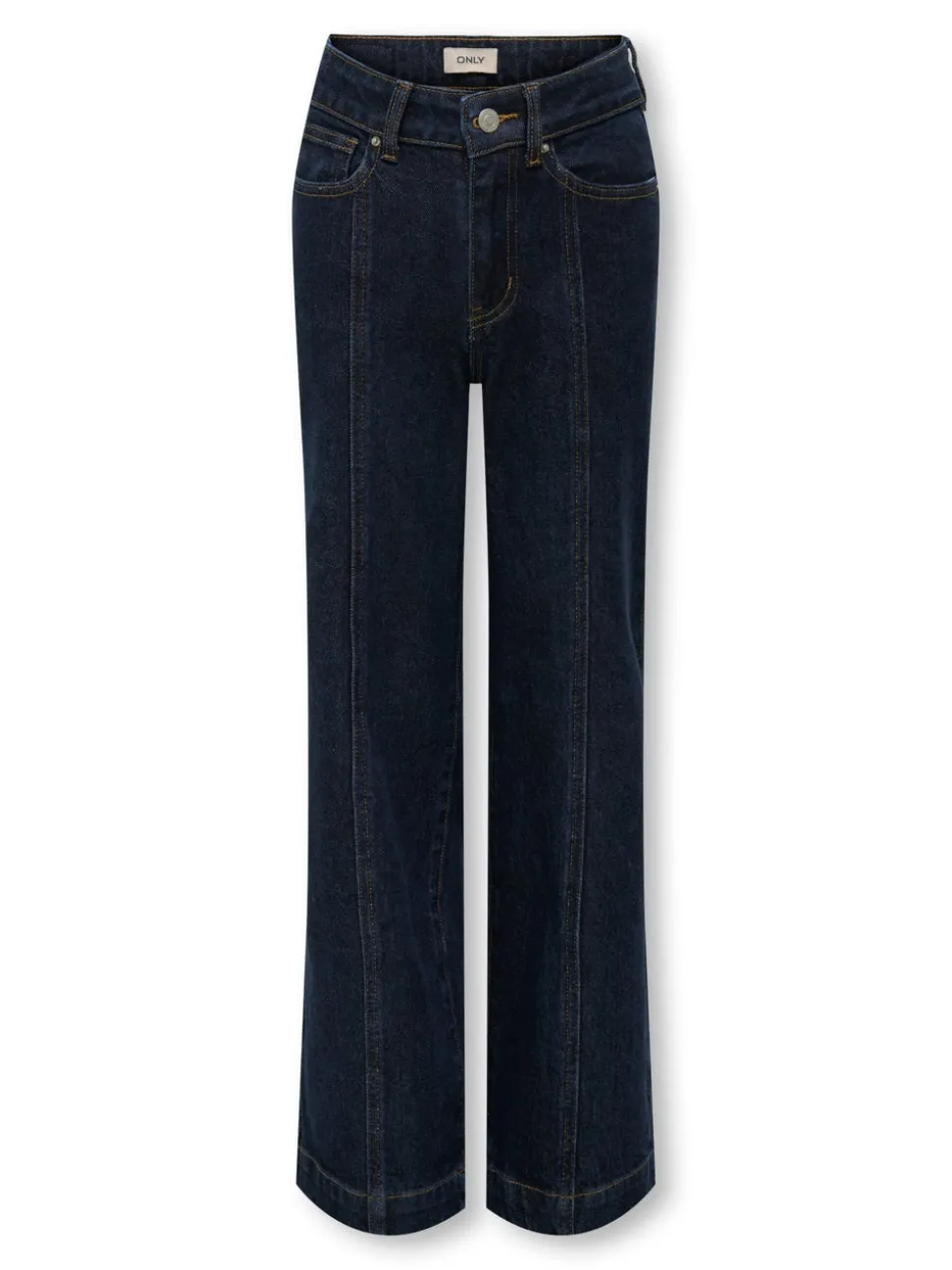 KOGHOPE Wysoka talia Krój wide leg Do kostek Jeans