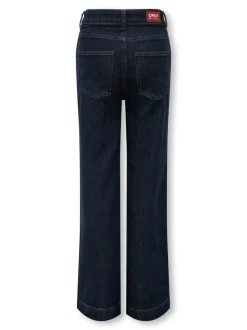 KOGHOPE Wysoka talia Krój wide leg Do kostek Jeans
