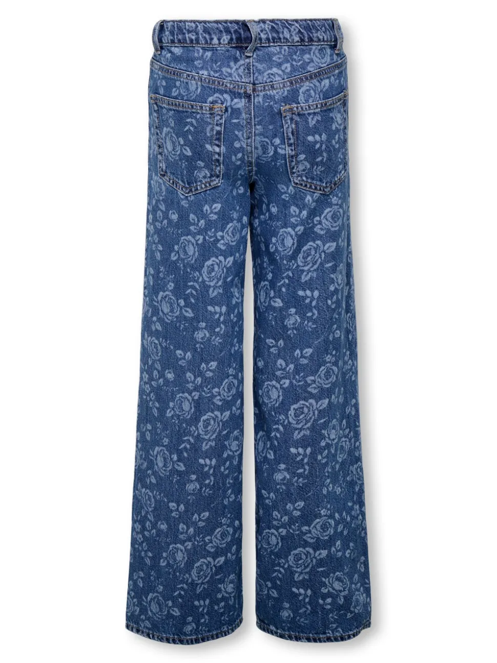 KOGHOPE Wysoka talia Krój wide leg Do kostek Jeans