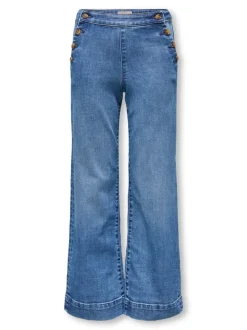 KOGMADISON Wysoka talia Krój wide leg Do kostek Jeans