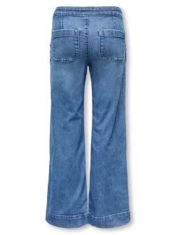 KOGMADISON Wysoka talia Krój wide leg Do kostek Jeans