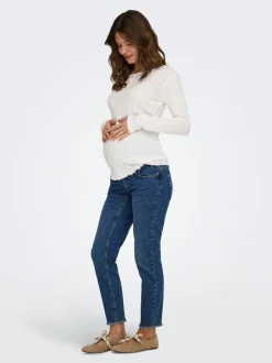 OLMBLUSH Średnia talia Krój skinny Do kostek Jeans