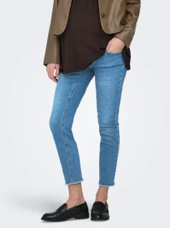 OLMBLUSH Średnia talia Krój skinny Do kostek Jeans