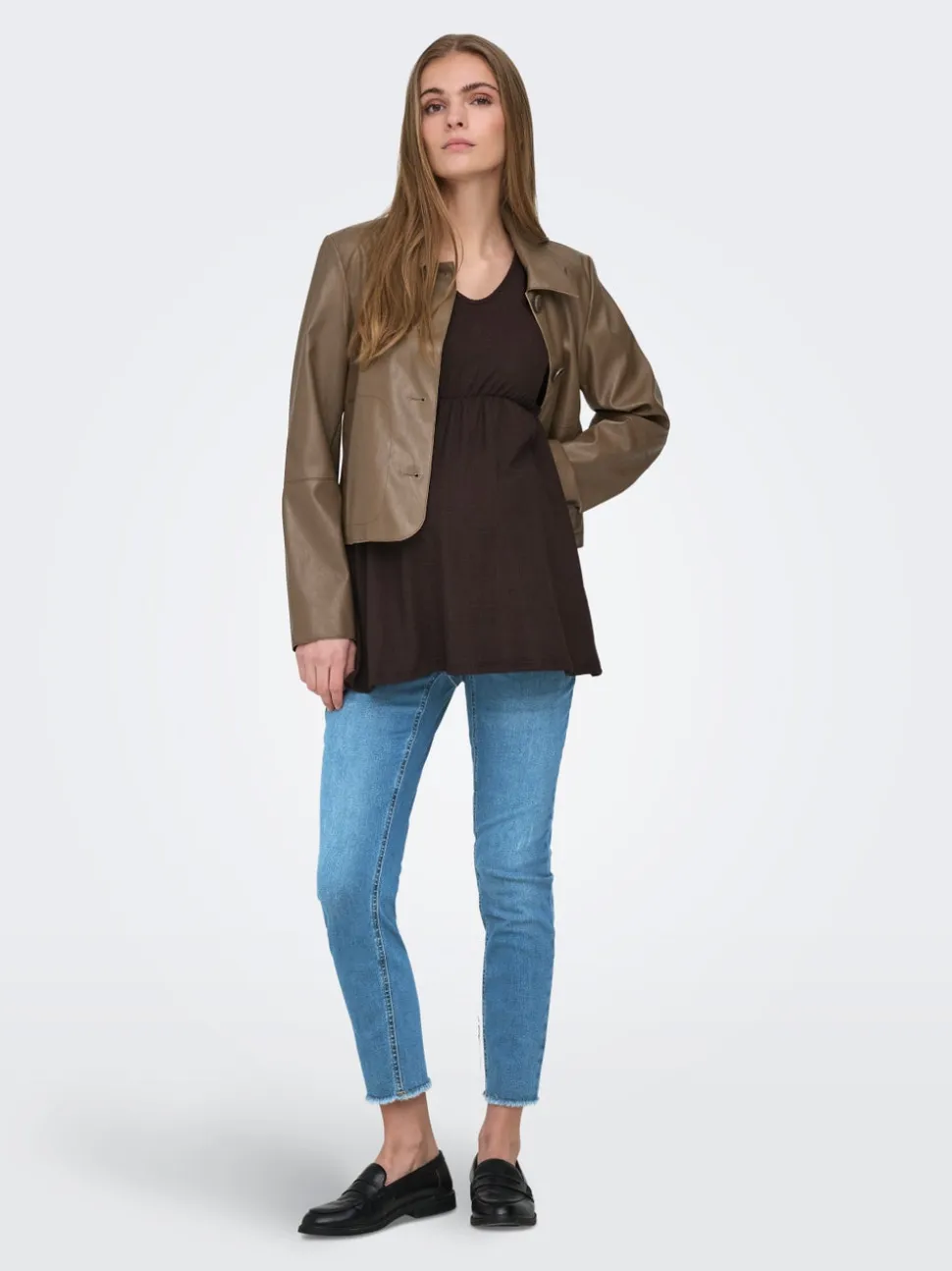 OLMBLUSH Średnia talia Krój skinny Do kostek Jeans