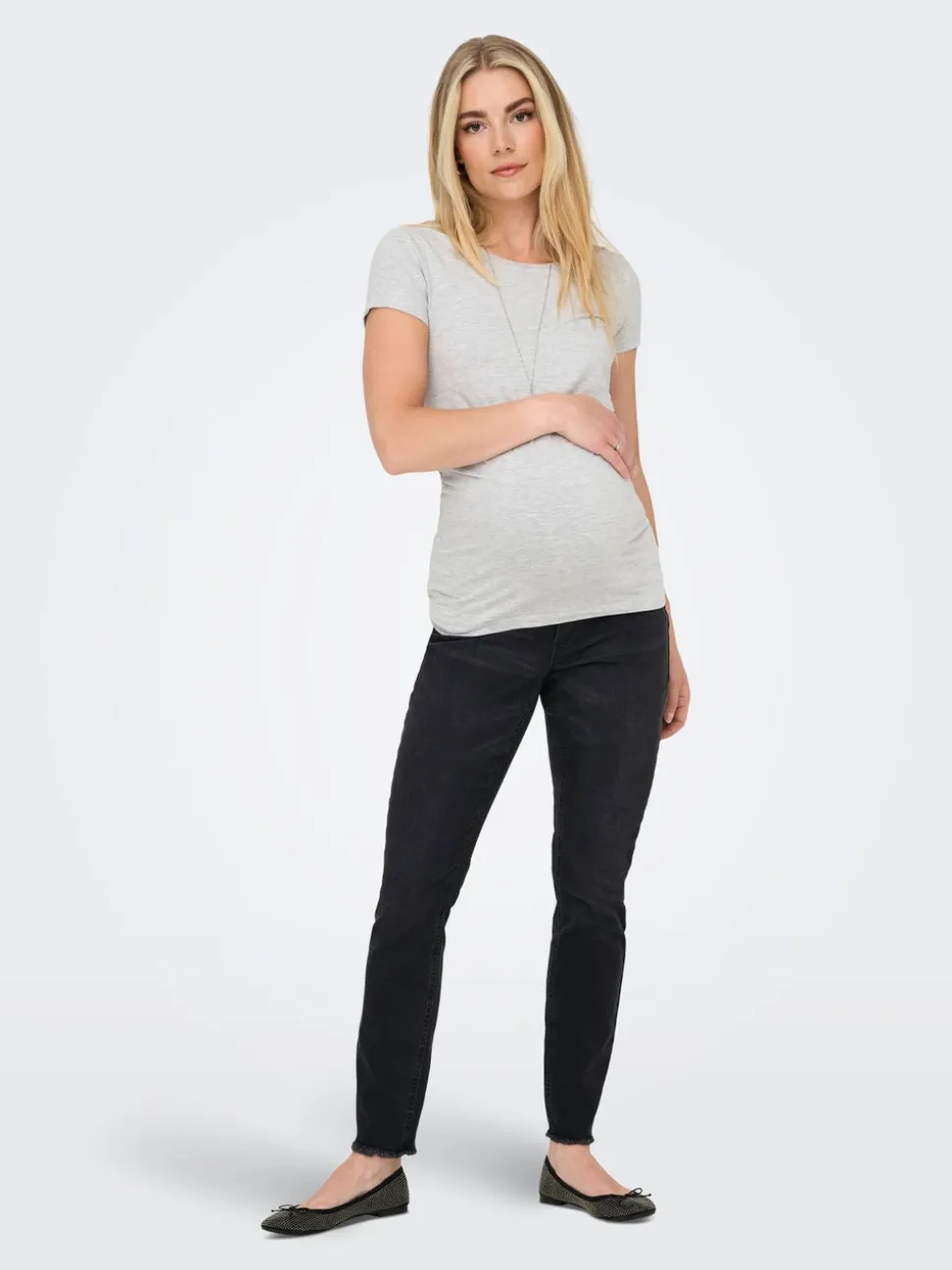 OLMBLUSH Średnia talia Krój skinny Do kostek Jeans