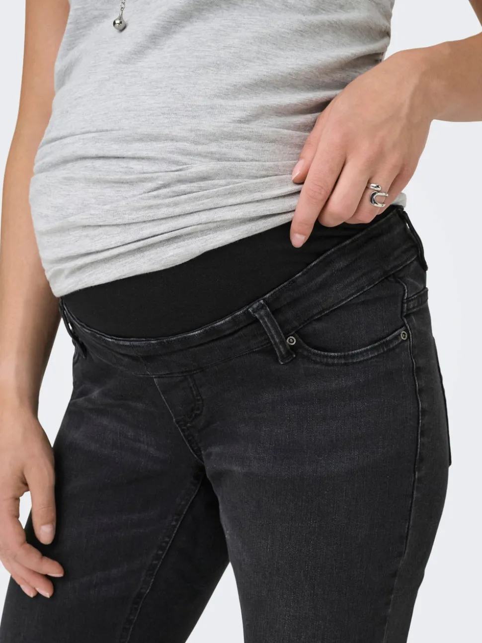 OLMBLUSH Średnia talia Krój skinny Do kostek Jeans