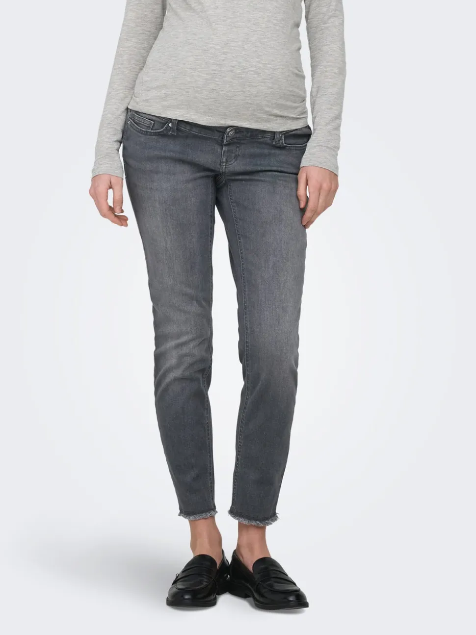 OLMBLUSH Średnia talia Krój skinny Do kostek Jeans