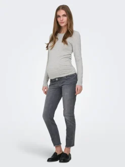 OLMBLUSH Średnia talia Krój skinny Do kostek Jeans