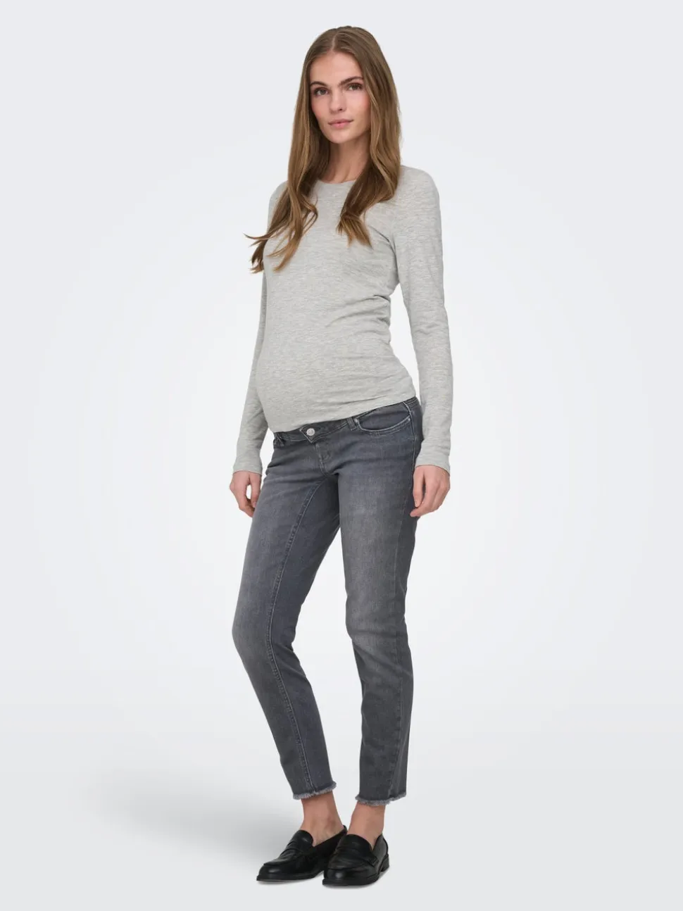 OLMBLUSH Średnia talia Krój skinny Do kostek Jeans