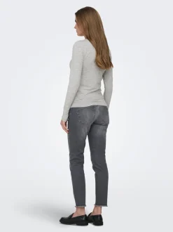 OLMBLUSH Średnia talia Krój skinny Do kostek Jeans