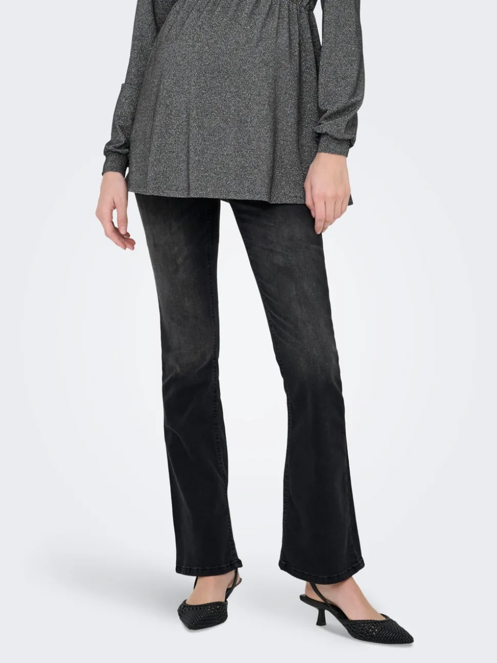 OLMBLUSH Średnia talia Krój flared Jeans