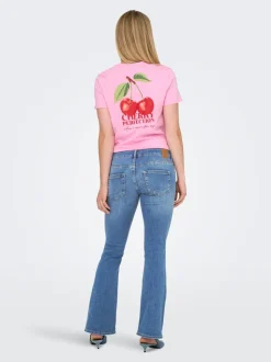 OLMBLUSH Średnia talia Krój flared Jeans