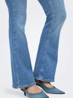 OLMBLUSH Średnia talia Krój flared Jeans