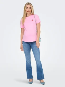 OLMBLUSH Średnia talia Krój flared Jeans