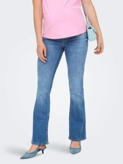 OLMBLUSH Średnia talia Krój flared Jeans