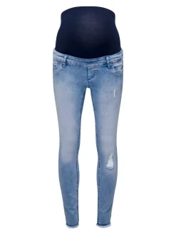 OLMBLUSH Średnia talia Krój skinny Do kostek Jeans