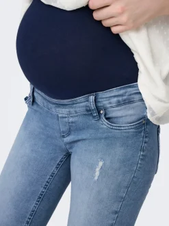OLMBLUSH Średnia talia Krój skinny Do kostek Jeans