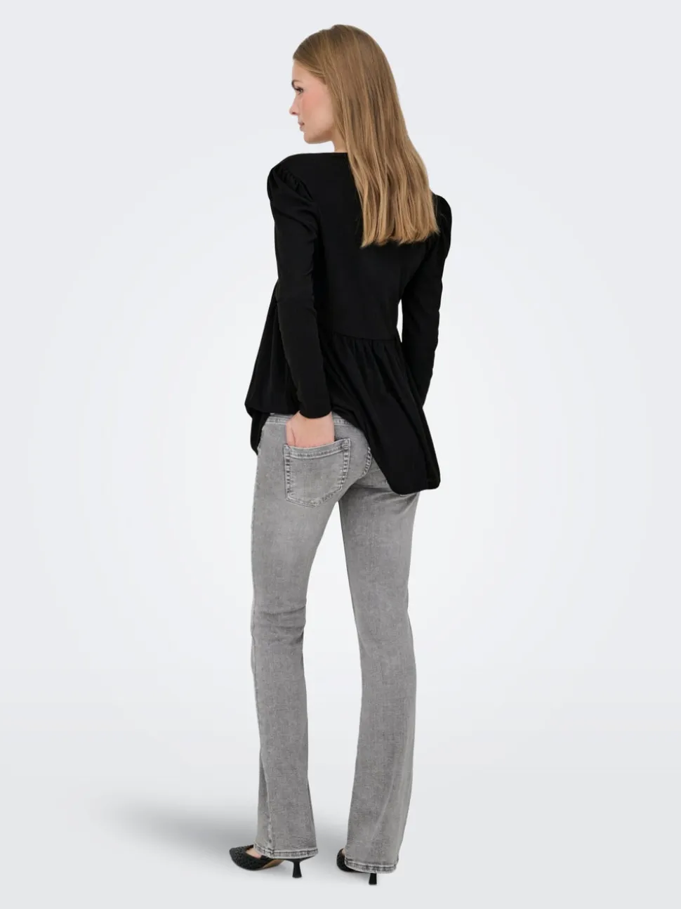 OLMBLUSH Średnia talia Krój flared Jeans