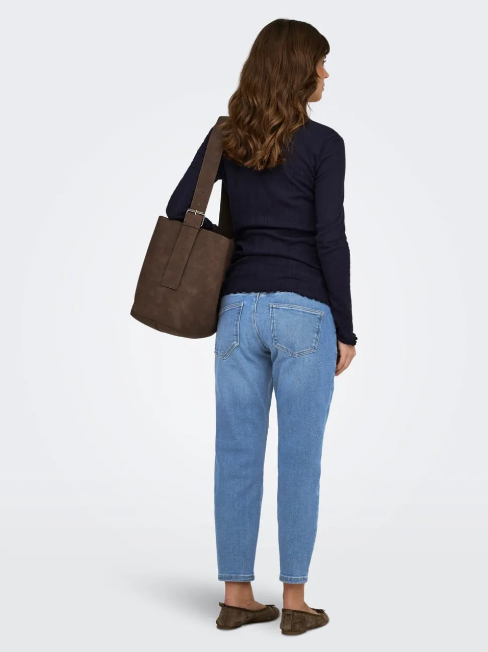 OLMCATWALK Wysoka talia Krój mom Do kostek Jeans