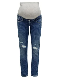 OLMENEDA Wysoka talia Krój prosty Do kostek Jeans