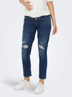OLMENEDA Wysoka talia Krój prosty Do kostek Jeans