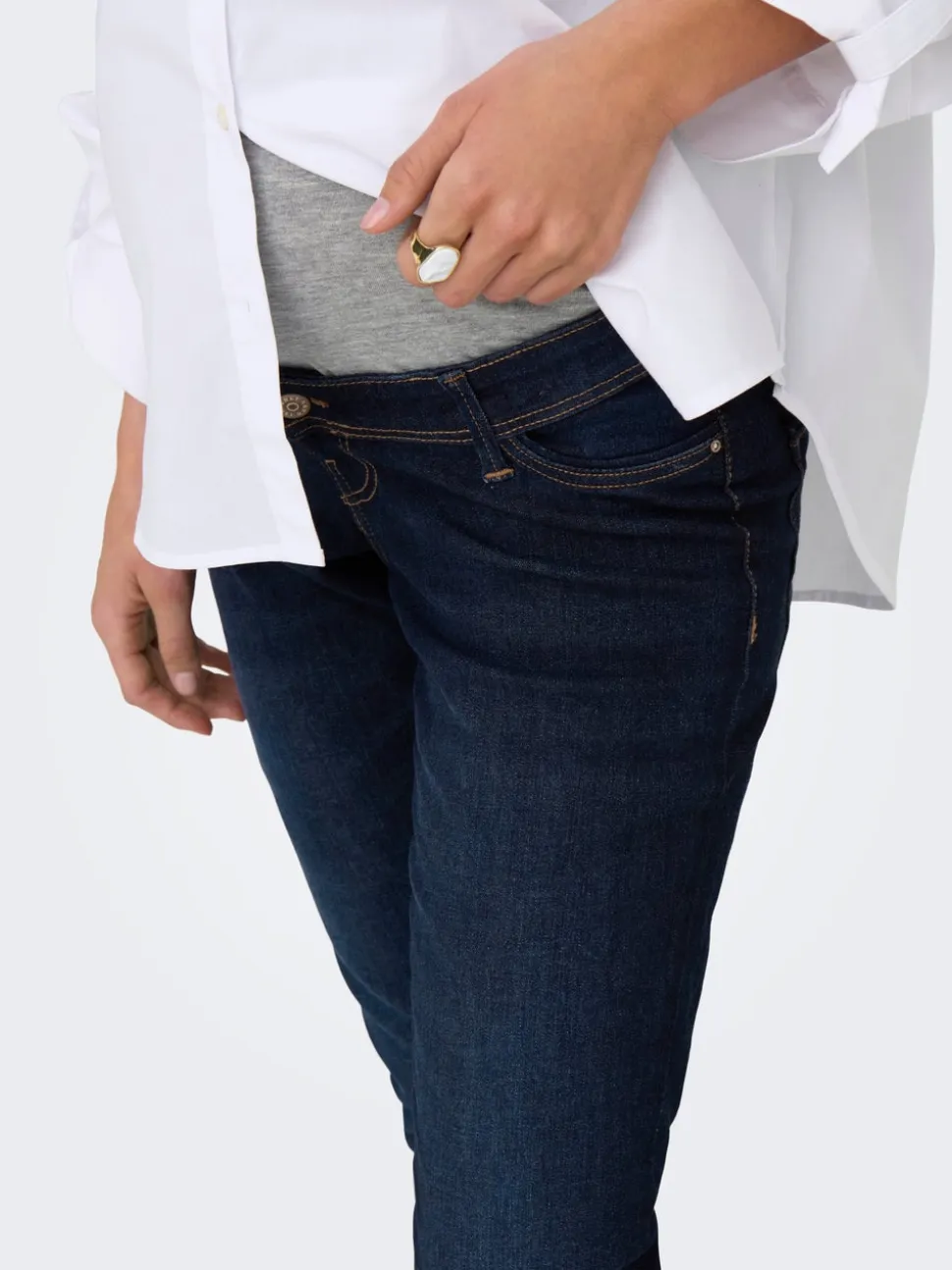 OLMWAUW Średnia talia Krój skinny Jeans