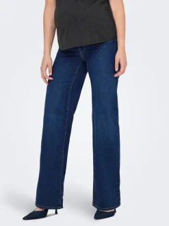 OLMWAUW Średnia talia Krój wide leg Jeans
