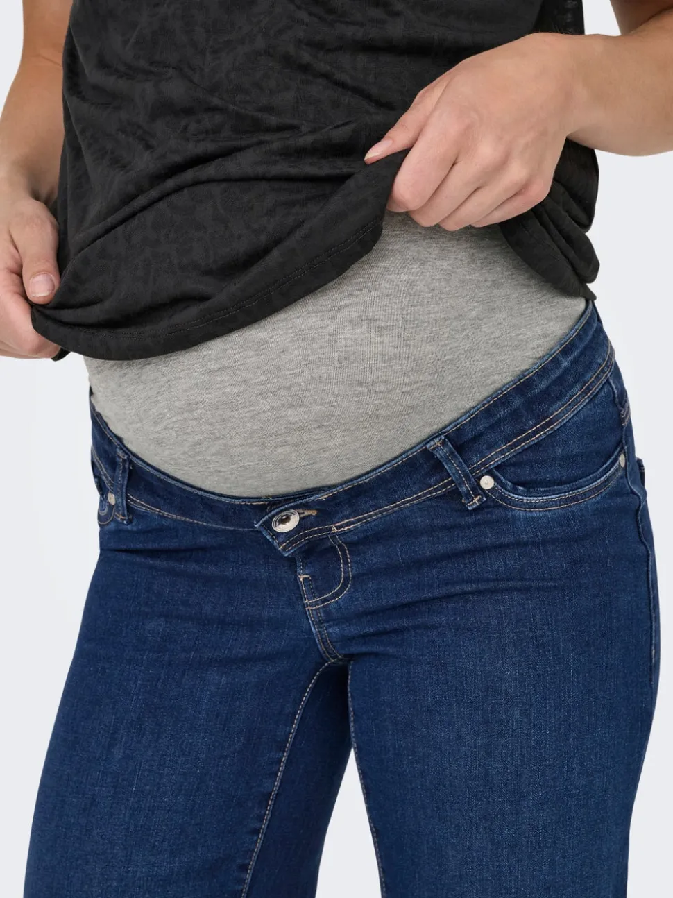 OLMWAUW Średnia talia Krój wide leg Jeans