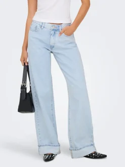 ONLELLA Średnia talia Krój wide leg Jeans