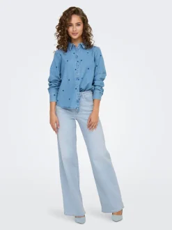 ONLMADISON Wysoka talia Krój wide leg Jeans