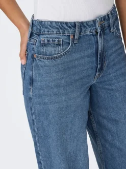 ONLSILKY Wysoka talia Krój wide leg Jeans