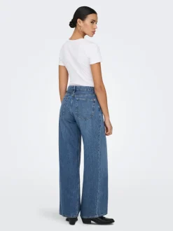 ONLSILKY Wysoka talia Krój wide leg Jeans