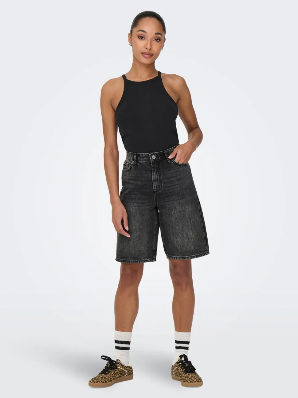 ONLSONNY Wysoka talia Krój regularny Jeansowe szorty