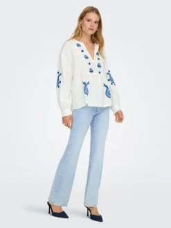 ONLWAUW Wysoka talia Krój flared Jeans