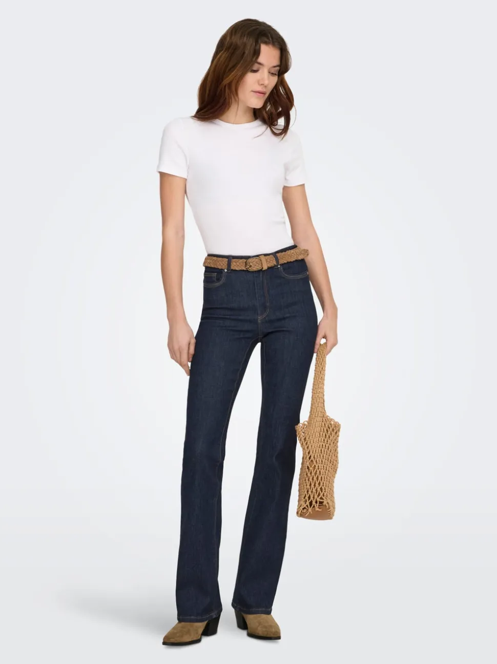 ONLWAUW Wysoka talia Krój flared Jeans
