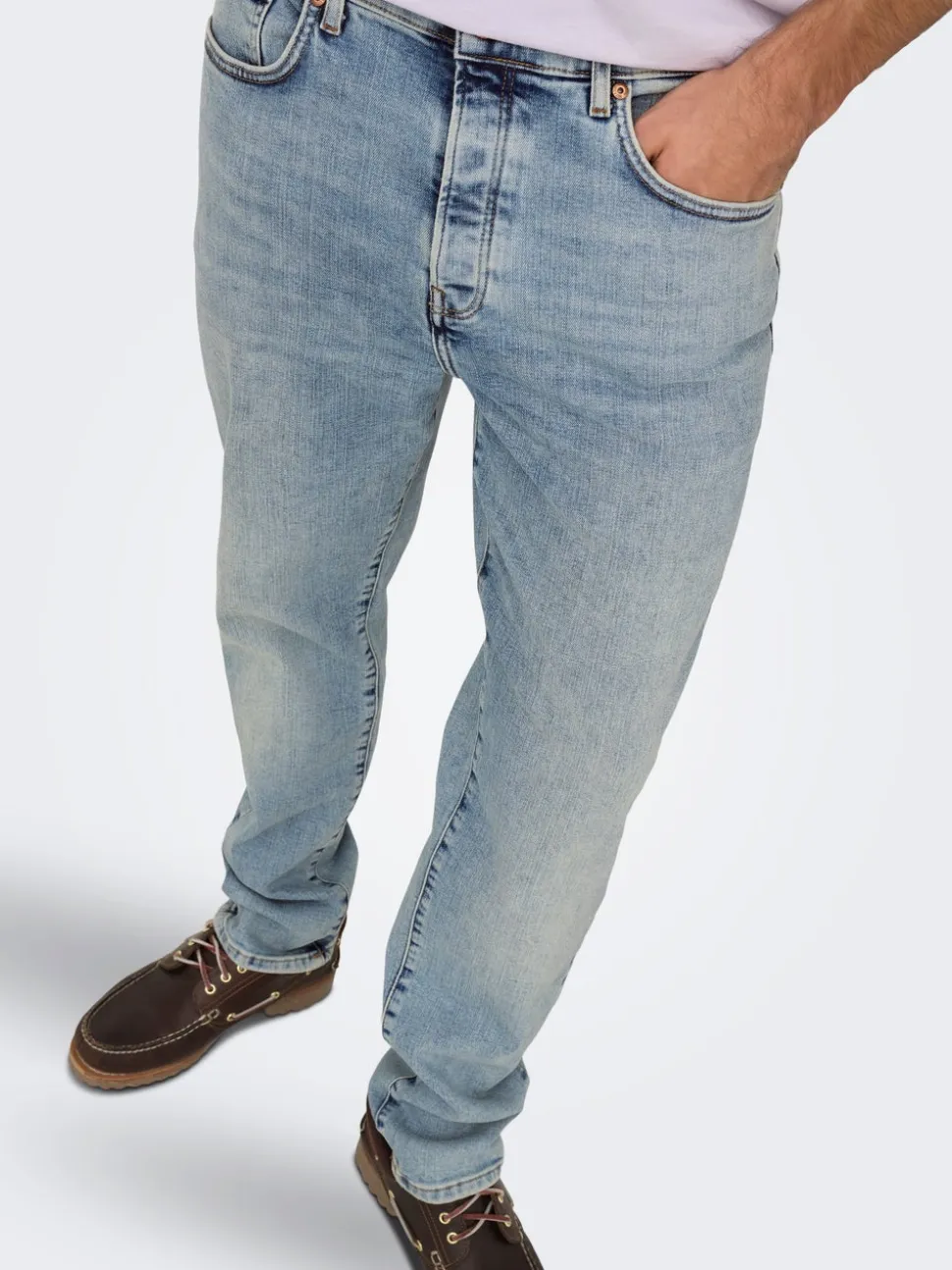ONSYOKE Średni stan Krój tapered Jeans