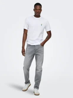ONSYOKE Średni stan Krój tapered Stretch Jeans