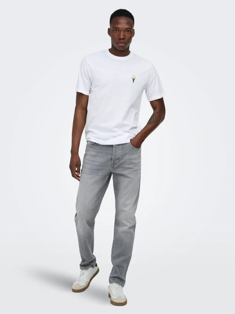 ONSYOKE Średni stan Krój tapered Stretch Jeans