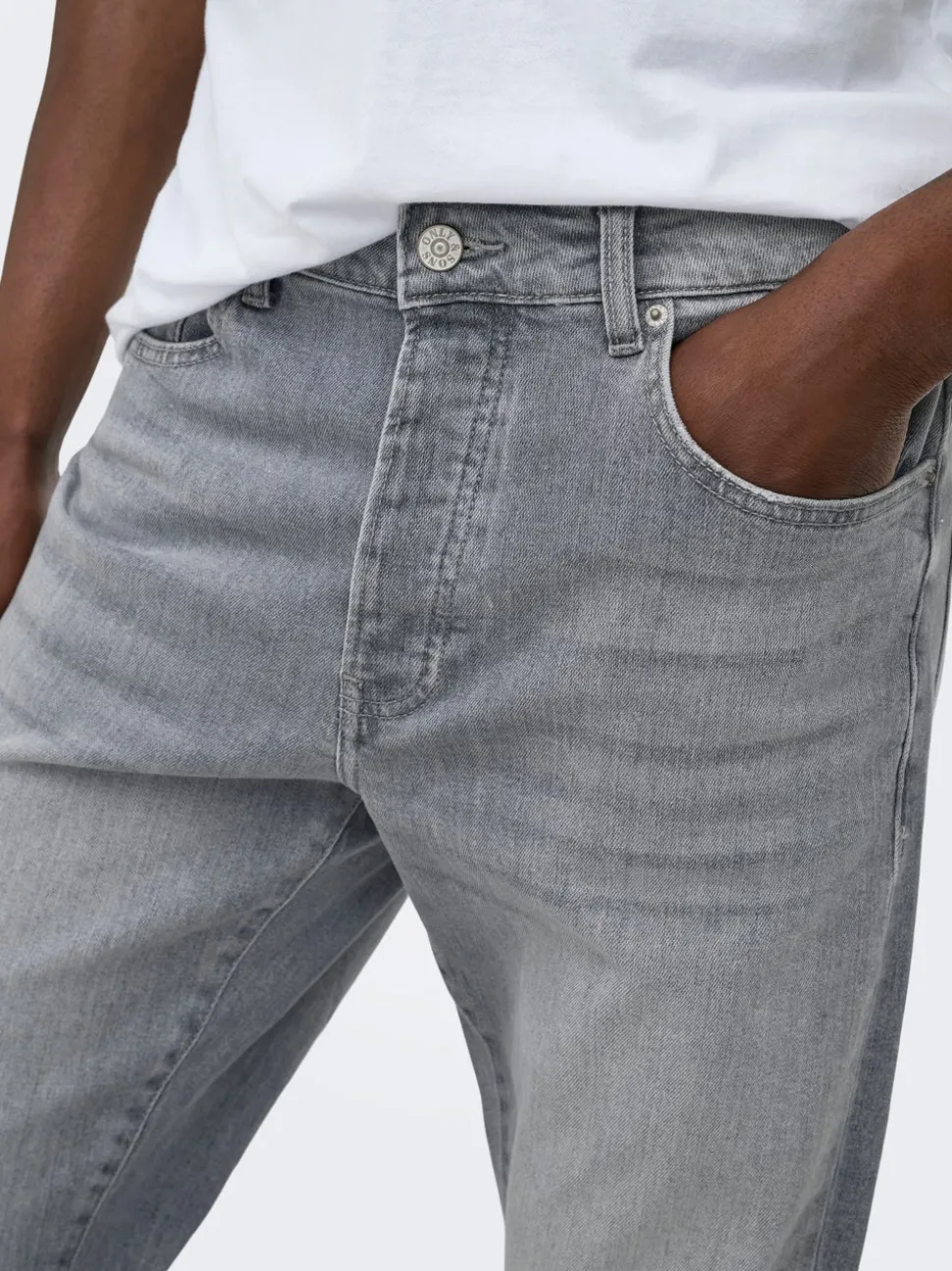 ONSYOKE Średni stan Krój tapered Stretch Jeans
