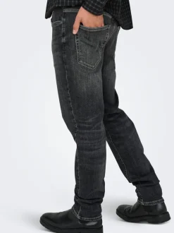 ONSYOKE Średni stan Krój tapered Jeans