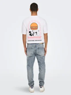 ONSYOKE Średni stan Krój tapered Jeans