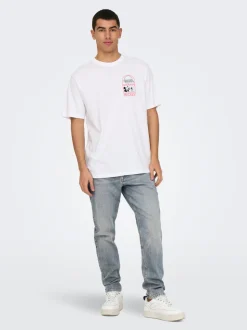 ONSYOKE Średni stan Krój tapered Jeans