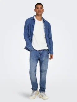 ONSYOKE Średnia talia Krój cropped Jeans